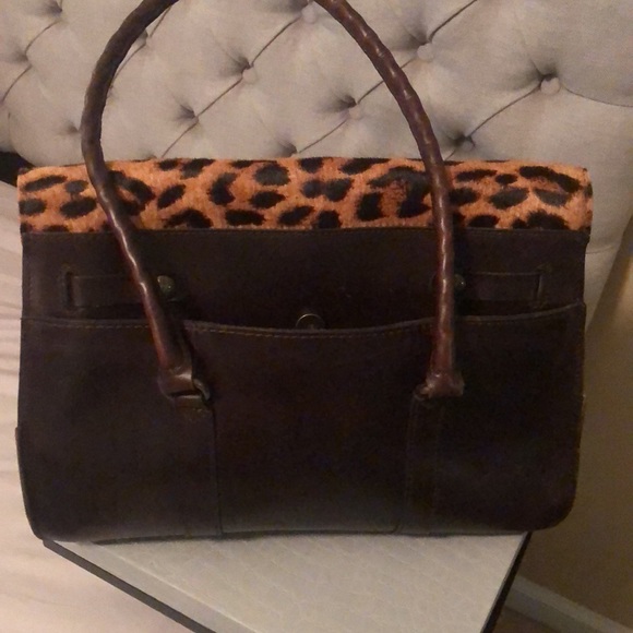 Patricia Nash Leopard Haircalf purse - Picture 2 of 13
